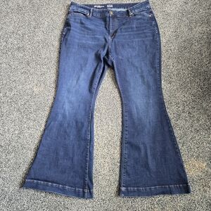a.n.a Women's Blue Flare Jeans
